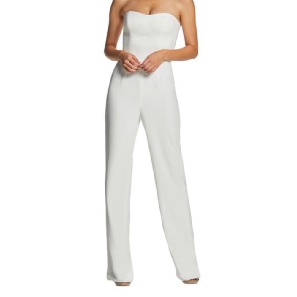 Dress The Population Andy White Strapless Jumpsuit
